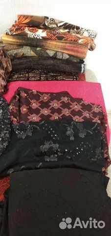 Ткань в отрезках.Италия,Германия,Индонезия,Россия