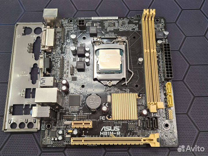 Asus H81M-R (s1150) + CPU g3250 3.2Ghz (много)