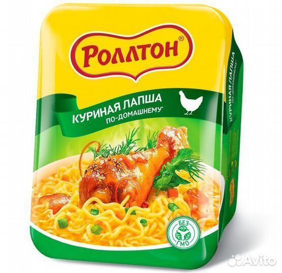 Лапша Роллтон По-домашнему с Курицей 90 г