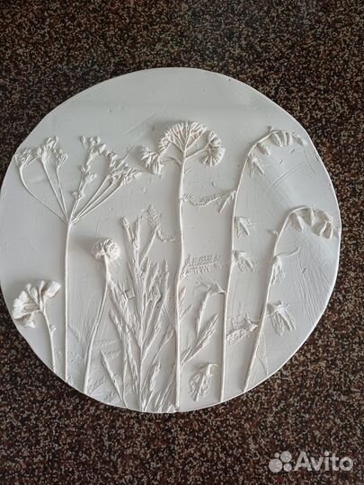 Ботанический барельеф- Интерьерная картина