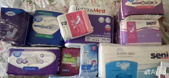 Урологические прокладки, подгузники для взрослых