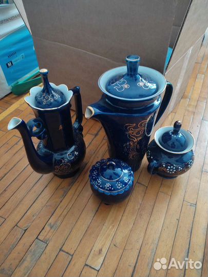 Кувшин, чайник, кобальт, сахарница СССР