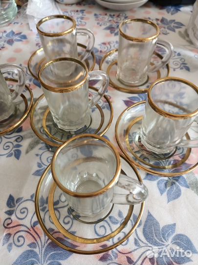 Стеклянные чайные пары,ссср