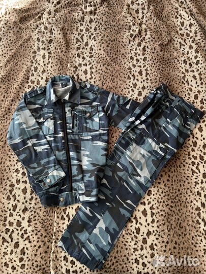 Форма синий камуфляж на рост 128-134 см