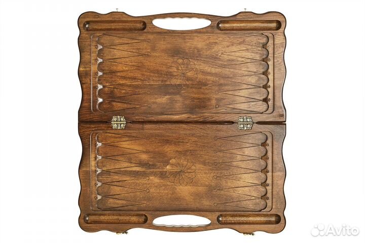 Нарды и шашки резные Лев на скале 61 х 60 см бук Армения 62714