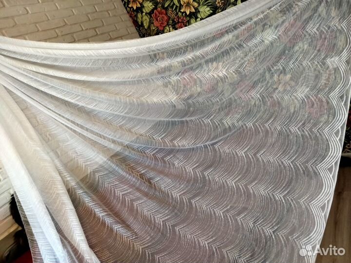 Тюль винтаж СССР. Турция цветы. Ламбрекен