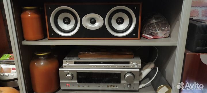 Колонки ultimate 4 -фронта 1 центр + denon 1507