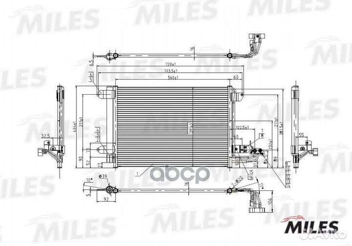 Радиатор кондиционера паяный VAG A3 / golf V