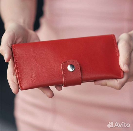 Женский кошелёк, клатч, натуральная кожа
