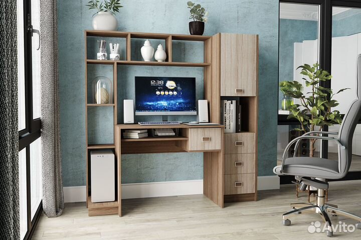 Компьютерный стол ск-01 с надстройкой