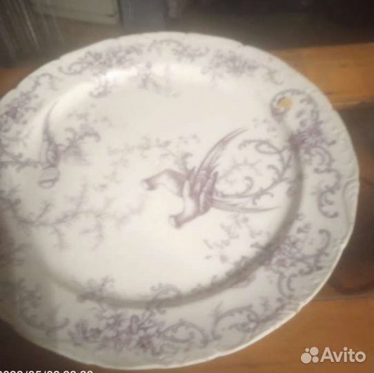 Фарфоровое блюдо. 19 век раритет