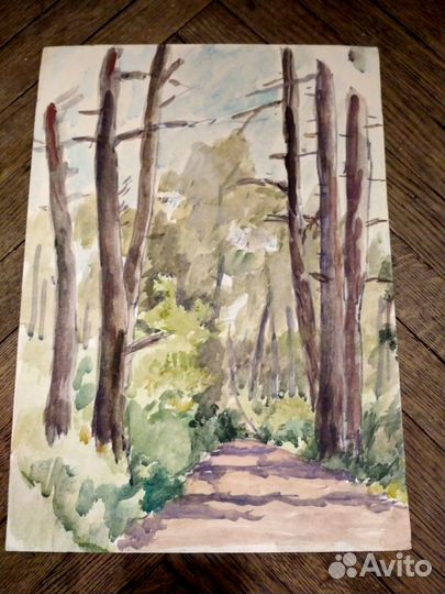 Картины, акварель, неизвестный художник