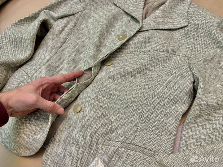 Новый винтажный твидовый пиджак Harris Tweed