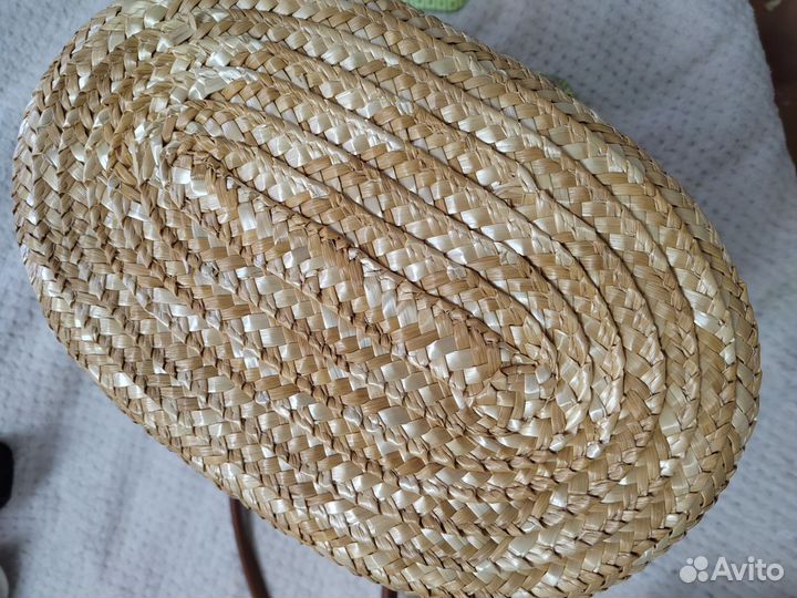 Соломенная сумка пляжная