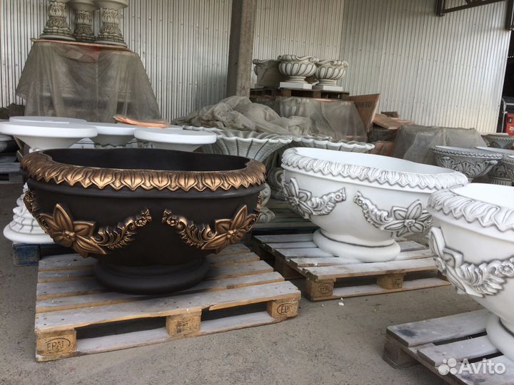 Вазон для цветов из бетона