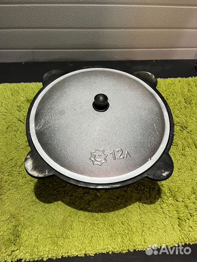 Казан 12 литров с плоским дном