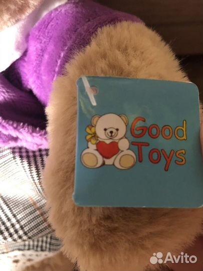 Мягкие игрушки, заяц в платье