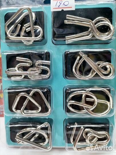 Головоломки змейки, кубики, пирамидки, металлическ