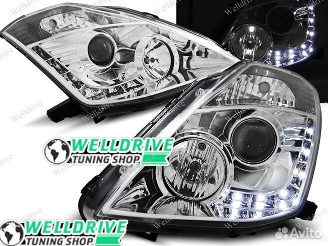 Фары Nissan 350Z 03-05 D2S с дхо ксенон хром