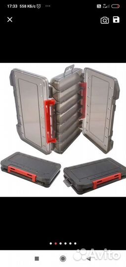 Коробка для воблеров и снастией двусторонняя