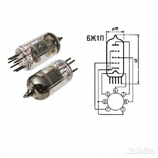 1 шт Радиолампа 6Ж1П