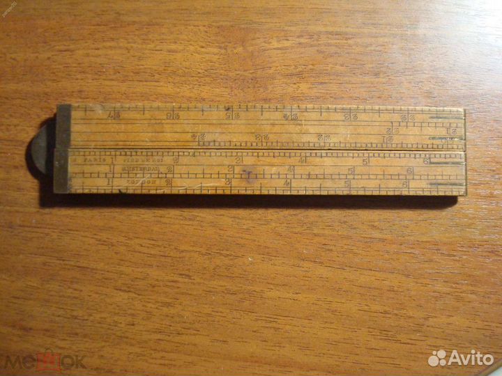 Линейка складная,19 в.Англия, Бирмингем, тиковое д