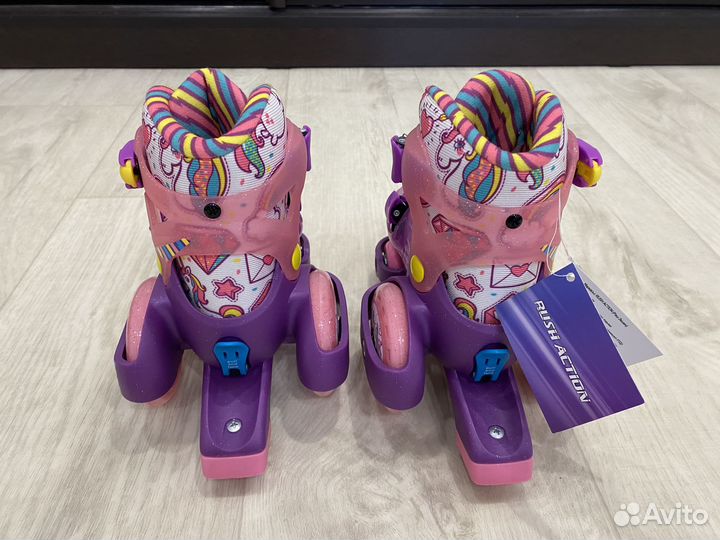 Роликовые коньки квадры Rush Action (раздвижные)