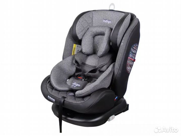 Автокресло Indigo Aero 0-1-2-3 Isofix серый
