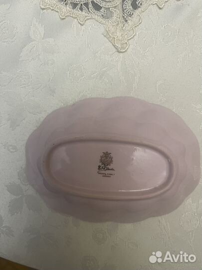 Чешский розовый фарфор - лимонница