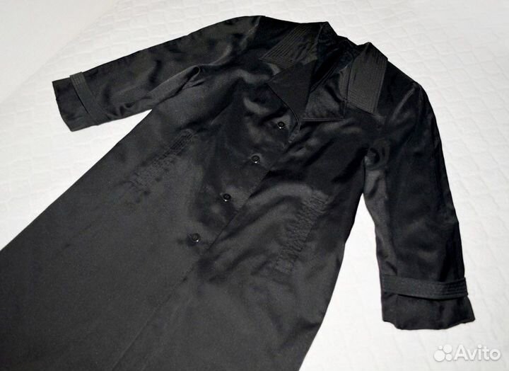 Женский плащ, на тёплую осень/весну, чёрного цвета