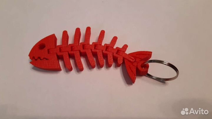 Брелок скелет рыбы