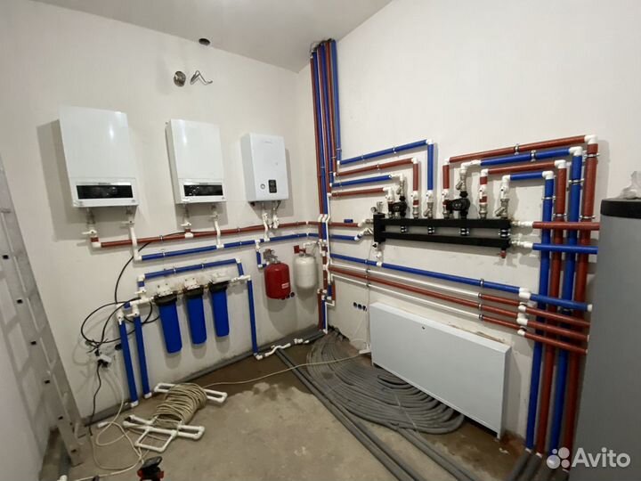 Отопление под ключ, теплый пол, вода, канализация