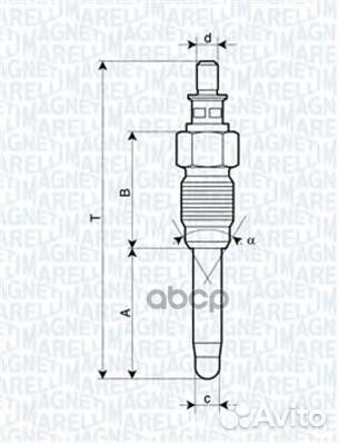 Свеча накала 062900059304 magneti marelli