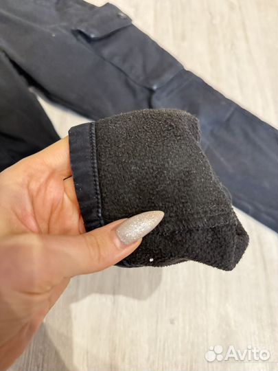 Теплые брюки карго на мальчика 122см