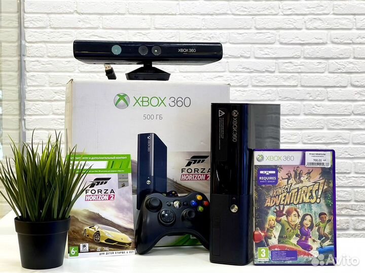 Xbox 360 Elite 500GB +kinect игры