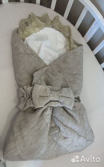 Теплый конверт/комбинезон на выписку, цвет бежевый