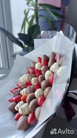 Букет из клубники в бельгийском шоколаде