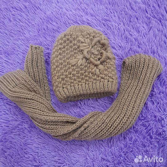 Шапка с шарфом