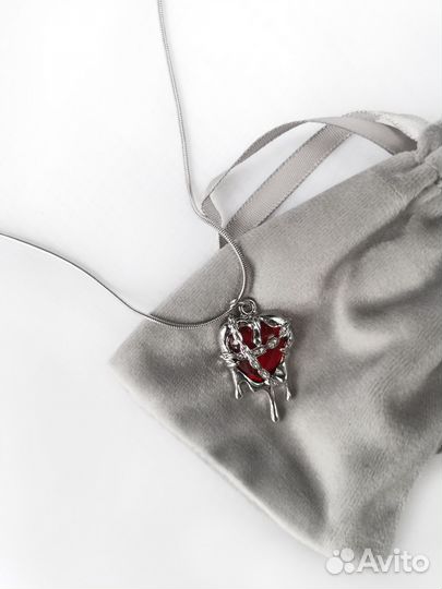 Кулон сердце готическое