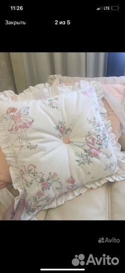 Милейшие бортики в кроватку для девочки