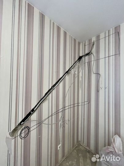 Закладка коммуникации, трассы для кондиционера