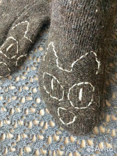 Носки вязаные с вышивкой, 36 размер