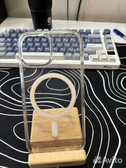 Прозрачный чехол с magsafe на iPhone 15 