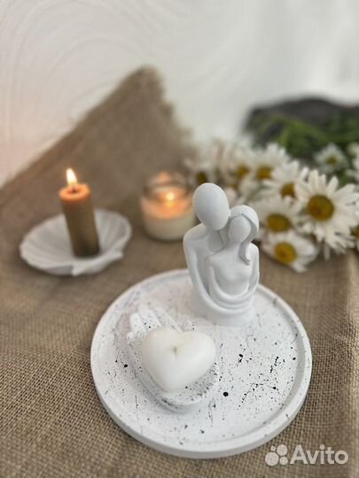 Набор из гипса, свечи, подарок