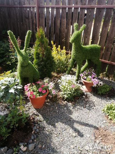 Оленёнок, фигура для сада, топиарий, декор