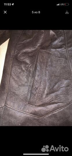 Дубленка натуральный мех, шапка, перчатки набором