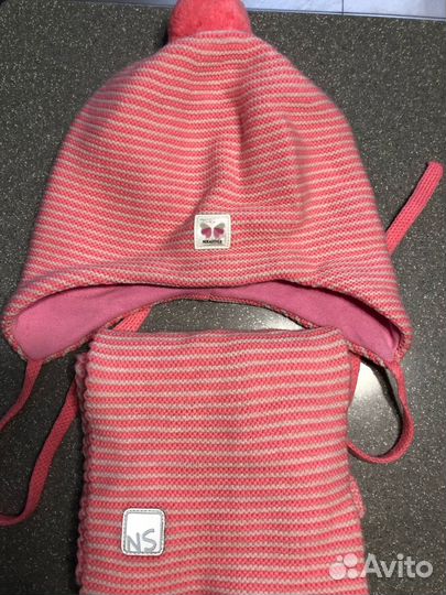 Комплект шапка и шарф для девочки