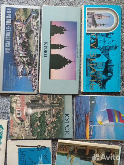 Наборы советских открыток города комплектом 9 шт