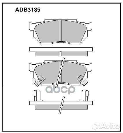 Колодки тормозные дисковые перед ADB3185 AL