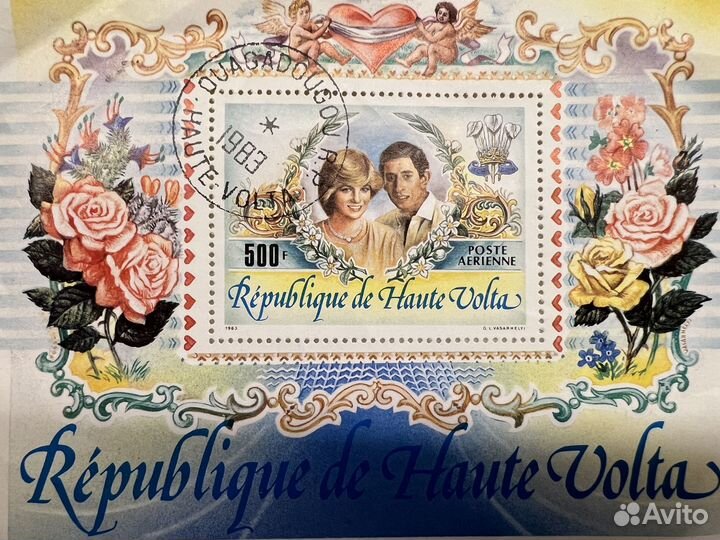 Марки коллекционные принцесса Диана